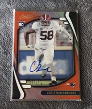 Christian Barmore 2021 Panini Absolute Signature Rookies Spectrum Orange /75