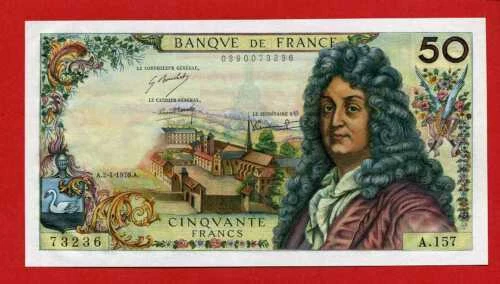 Billets de 50 francs français racines 50 francs, Francs 1962 - 1997