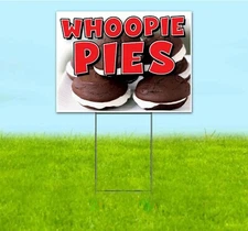 WOOPIE PIES 18x24 Yard Sign Corrugated Plastic Bandit CARNIVAL FAIR FOOD
