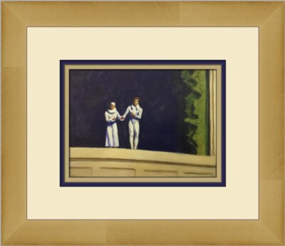 Edward Hopper Two Comedians Custom Framed Print