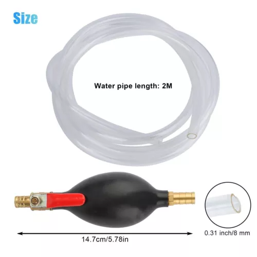 Gas Transfer Siphon Pumpe Benzin Siphone Schlauch Öl Wasser Kraftstoff Transfer Handpumpe - Bild 2 von 10