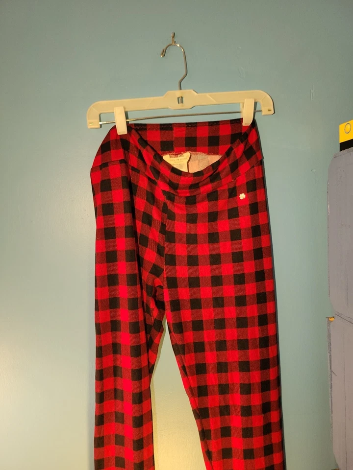 Pantalones de pijama de franela rojos/negros Lucky Brand Los Angeles para mujer talla L  Foto 4 de 4