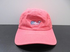 Vineyard Vines Hat Cap Strap Back Pink Flag Logo Casual Preppy Adjustable Mens