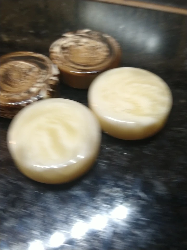 Vtg 4 Pcs Crisloid Bakelite Marbled Swirl Backgammon Brown, Cream 1.25" By .33" - Image 4 of 4