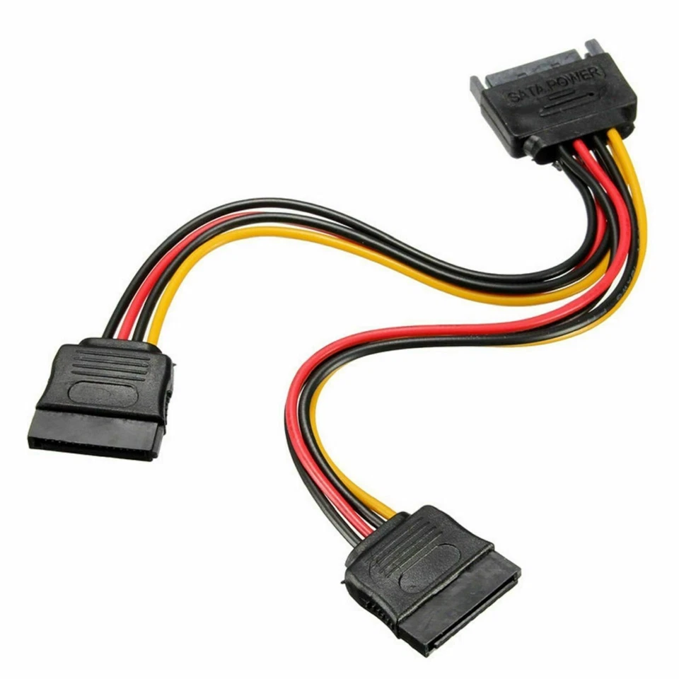 SATA Power 15-pin Y-Splitter Cable Adapter Male to Female for HDD Hard Drive USA - Image 4 of 4