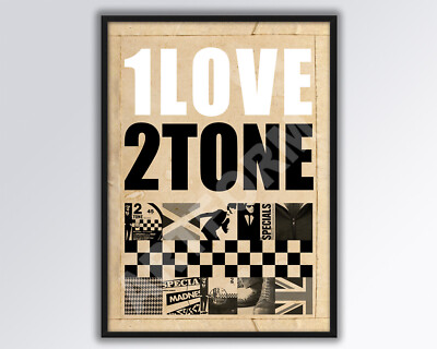 TWO TONE One Love A3 size print. Madness. Specials.