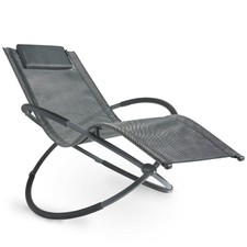 VonHaus Moon Rocking Chair - Folding Orb Sun Lounger Garden Patio Furniture
