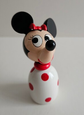 RAR Disney Vintage MINNIE MOUSE HOLZ BLEISTIFTSPITZER von Puntax