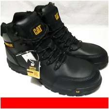 NEW ● Men's 12W Black Caterpillar Resorption Work Boots (Sneaker Comfort) P90976