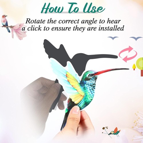 10 Pieces Watercolor Humming Bird Screen Door Magnets Decorative Flexible... - Picture 2 of 7