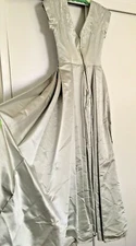 Don Loper Rodeo Drive Custom Silver Evening Gown Wedding Dress Hand Beaded ‘60s