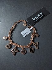 DKNY Swarovski Charm Bracelet Rose Goldtone