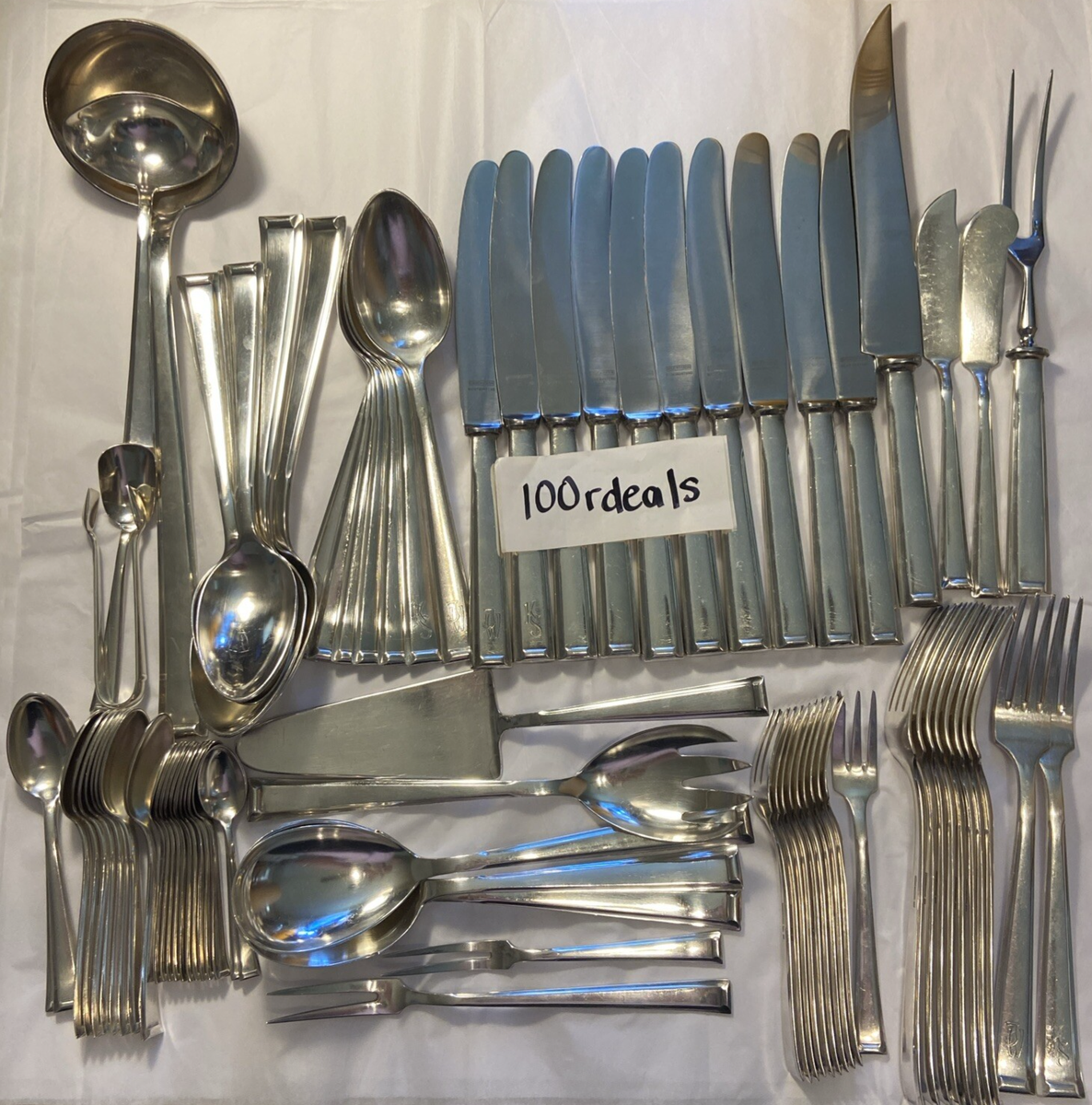 Bruckmann 90 & 100 Silver Flatware 80pc Silver Plated Great