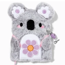 Koala Plush Diary With 3D Ears And Arms. Lock Included.