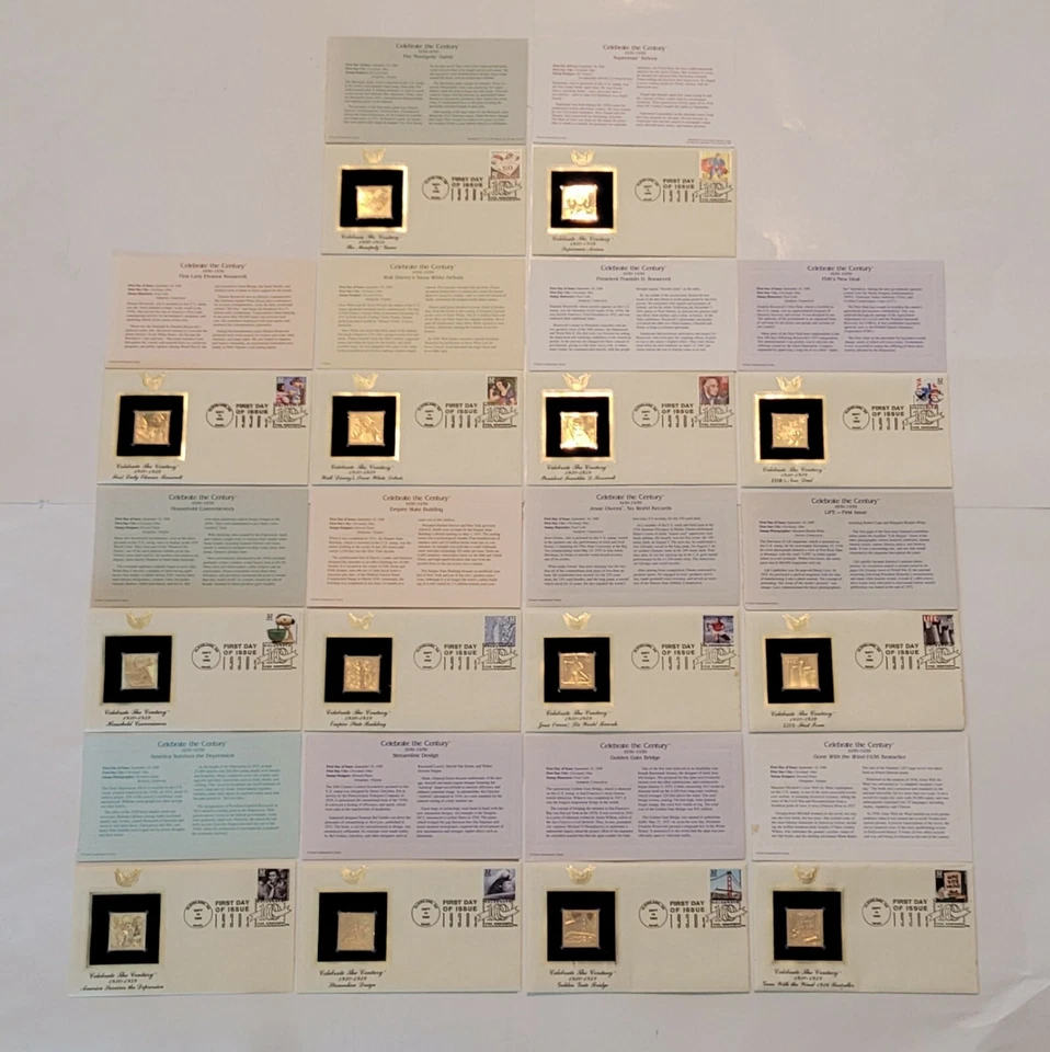 125 Celebrate The Century 22kt Gold Stamp First Day of Issue STP85 - Image 4 of 4