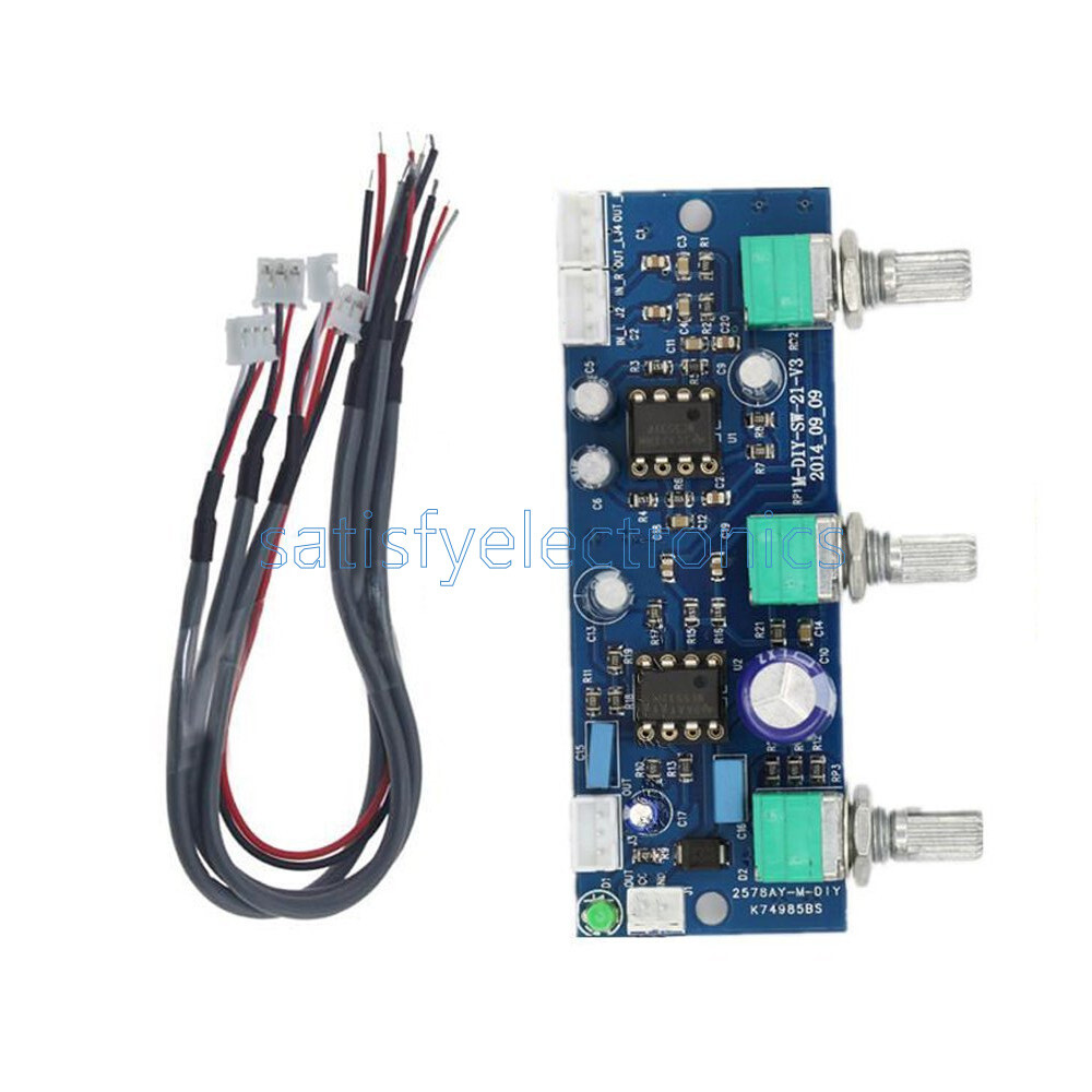 Carte Préampli Filtre Passe-bas NE5532 Pour Subwoofer 2.1CH - Alimentation 12V-24V - Neuf Pour DIY Audio