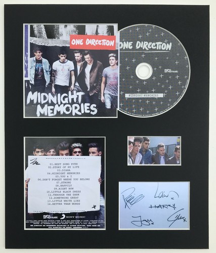 One Direction Members Autograph ONE DIRECTION - Signed Autographed - MIDNIGHT MEMORIES - Album Display ...
