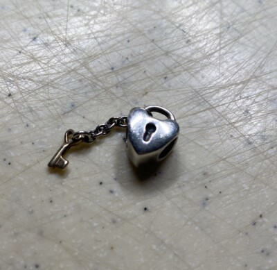 Vintage Pandora Sterling Silver Key To My Heart Charm