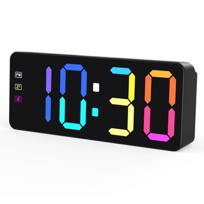 Alarm Clock with Battery Backup - 8 RGB Color, 2.4inch LED Display, Snooze, O...