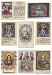 8 Historische Andachtsbilder davon 4 aus Österreich & 4 aus Tschechien 19. Jhr.