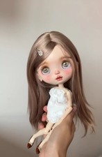 Blythe Doll Custom Wig 1/6 BJD Doll Hair Long Wig Soft Mohair Hard Shell DIY Toy