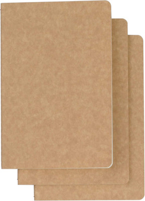 3 Pack Travel Journal Notebook for Travelers or School - Kraft Brown Soft Cover