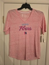 Ladies V-neck Philadelphia 76ers T-shirt Large NWT