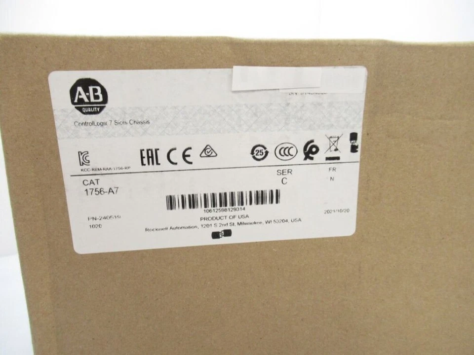 1756-A7 SER C ControlLogix 7 Slots Chassis 1756A7 New Factory Sealed ! AB - Image 2 of 2