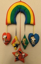 Vintage Snoopy Peanuts, Nursery Baby Crib Mobile Colorful Rainbow
