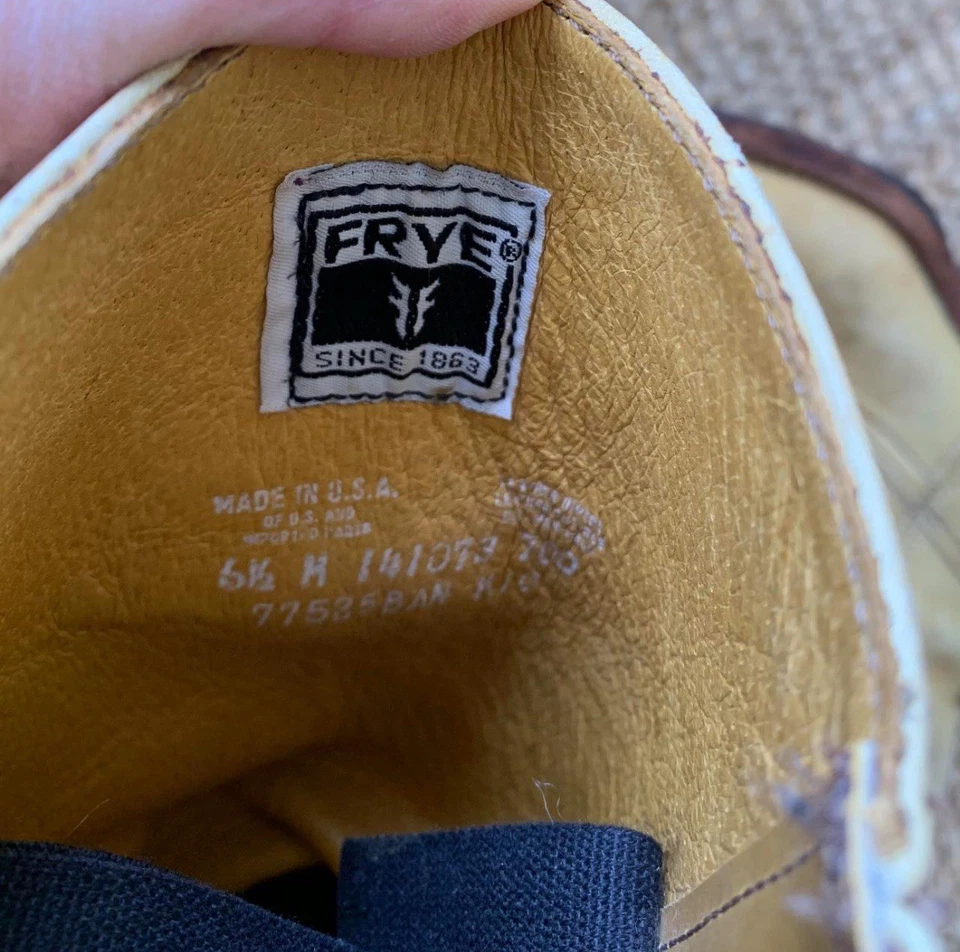 Frye Women's Campus 14L Banana Leather Tall Boots Size 6.5M - Image 3 of 4