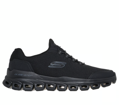 意志の力 Skechers Shoes Men Black Sport Slip On Glide Memory Foam Comfort