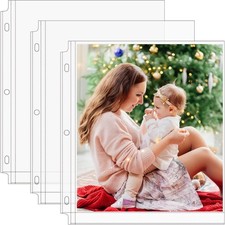 30 Pack 8 x 10 Photo Sleeves for 3 Ring Binder, Heavy-Duty Archival Photo Page