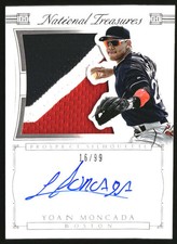 2015 Panini National Treasures Prospect Silhouette Auto Yoan Moncada /99
