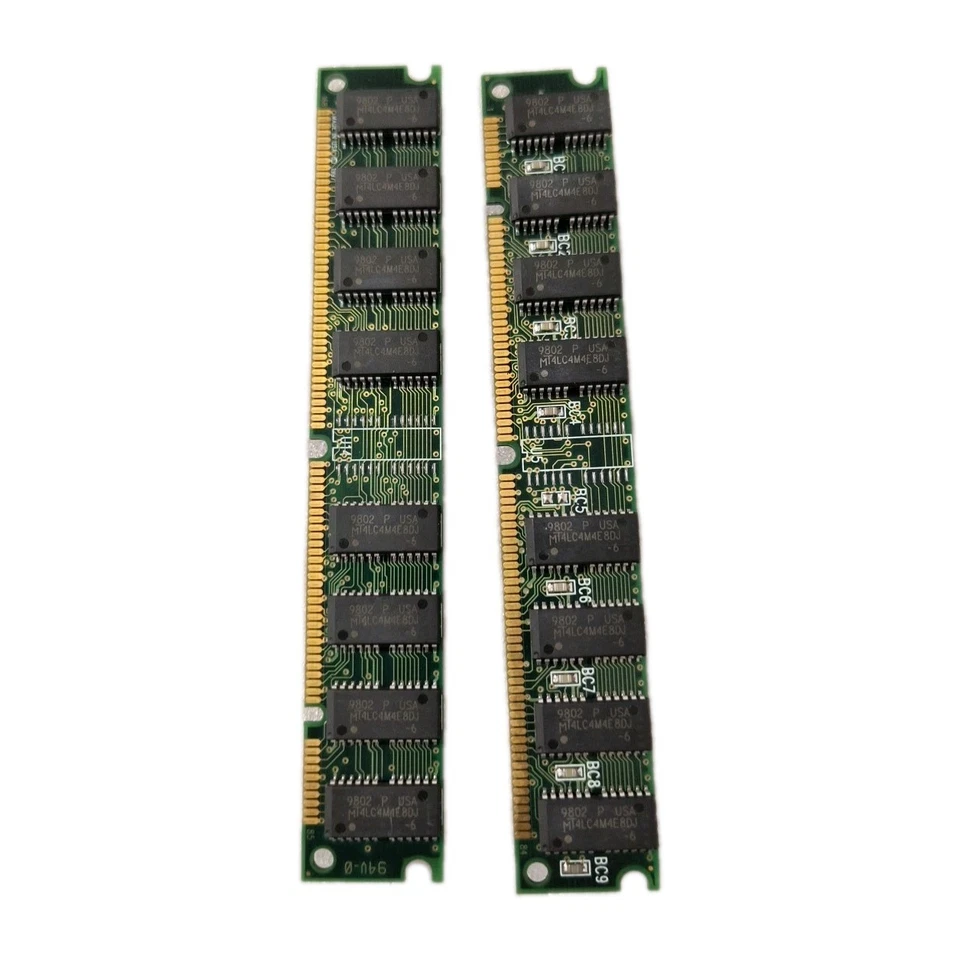* SALE LOT OF 2 TESTED DOUBLE SIDE 32 MEG DIMM 168 PIN DIMM MEMORY RM1-CBL-27-2 - Image 2 of 2