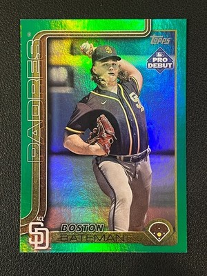 Boston Bateman 2025 Topps Pro Debut Green Foil /99 Padres