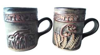 🐇Vintage Tremar Cornwall pottery Country Mug dormouse & rabbit design.
