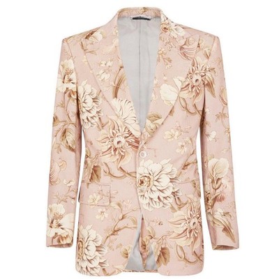 TOM FORD ATTICUS 2VER36 Cocktail Day Jacket Corduroy Blazer Floral Print 48-7-38