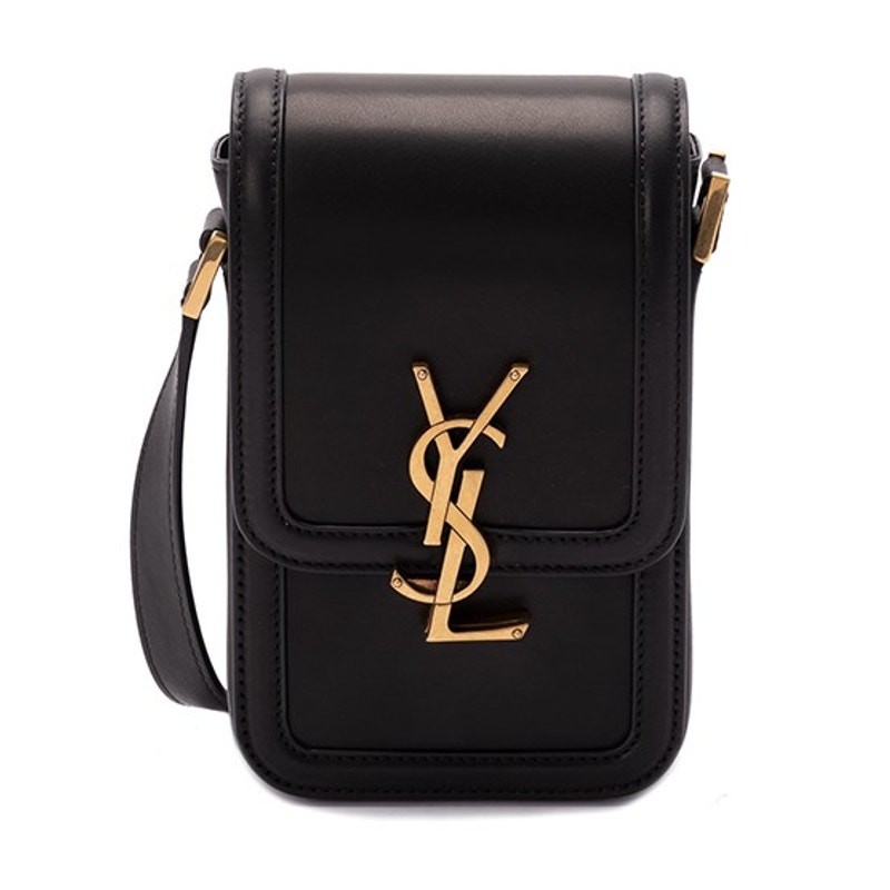 $2100 SAINT LAURENT YSL NERA MINI BORSA TELEFONO UNISEX IN PELLE AUTENTICA!