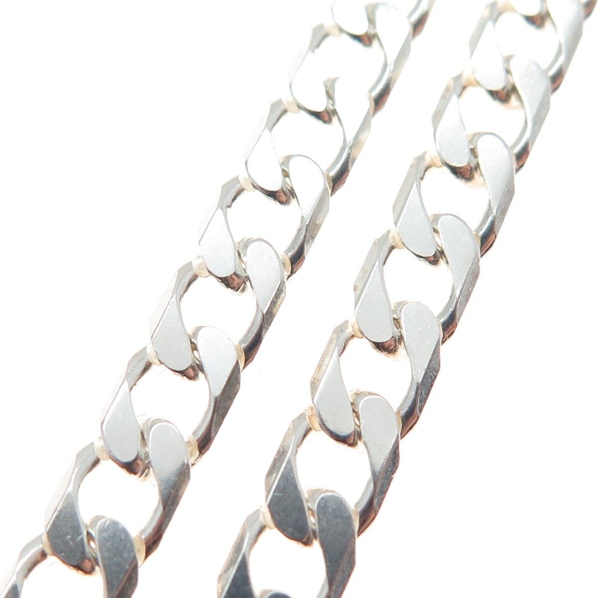 925 Sterling Silver Vintage Curb Chain Necklace 20