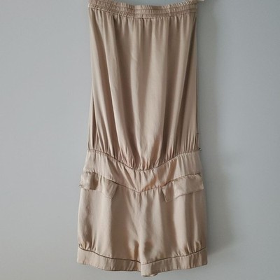 Patrizia Pepe Loiza Tube Romper made in Italy, 100% Silk Size Euro 42/M