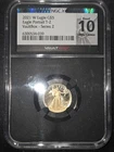 2021-W $5 American Gold Eagle Type 2 1/10 Oz Gold PR10 Ultra Cameo NGCX