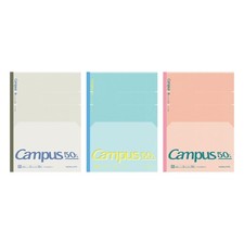 Campus Flat Comfortable Notebook 50th Anniversary Semi B5 Dotted B Ruled 3color