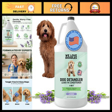 Dog Detangler Spray - Leave-in Conditioner Dematting Tangle Remover - 64oz Lav