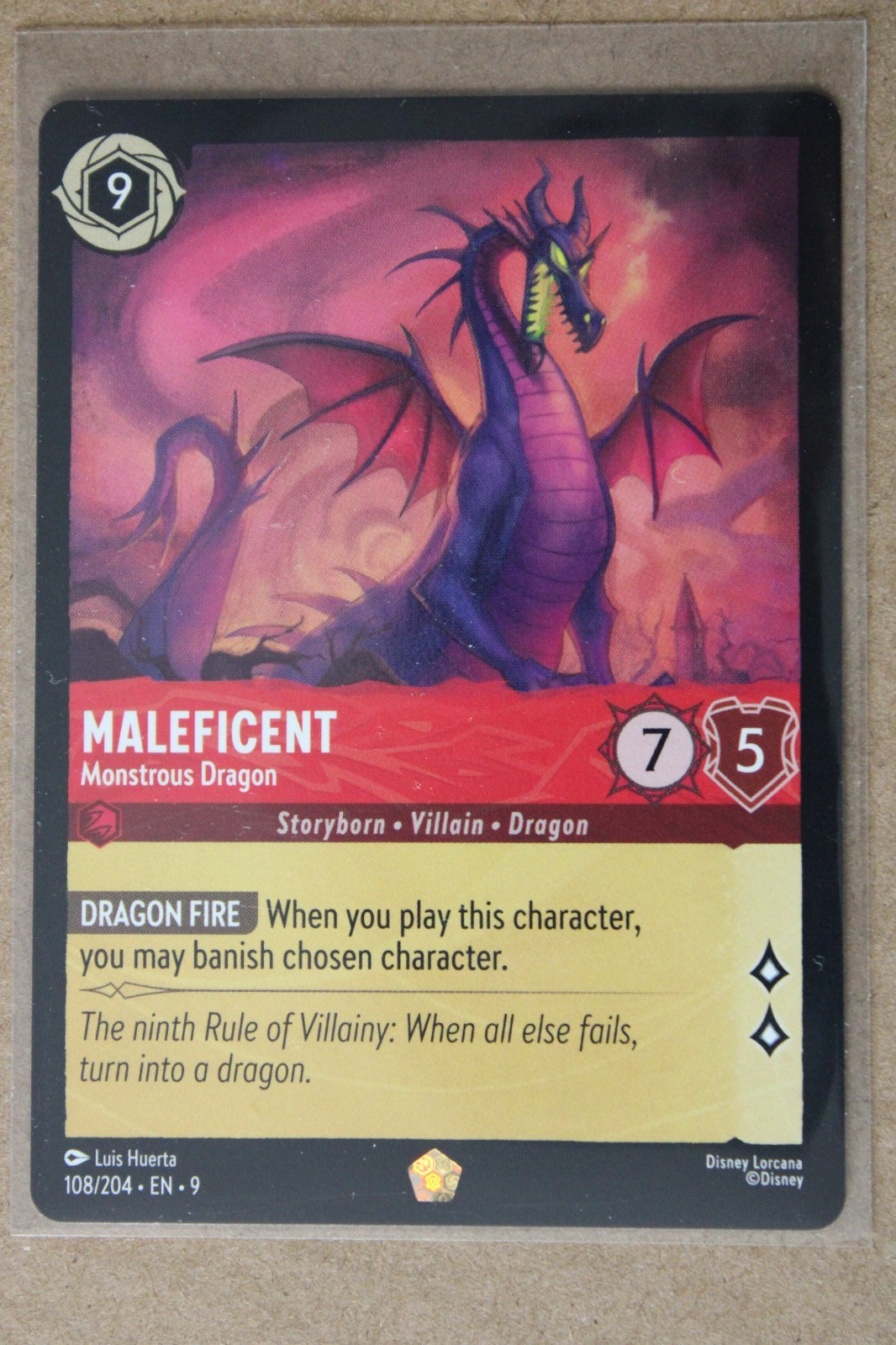Maleficent - Monstrous Dragon 108/204 Fabled Regular Lorcana TCG Near Mint