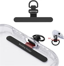 Phone Tether Tab, 360° Rotation Ultra-Thin 0.2Mm Bending Design Universal Stainl