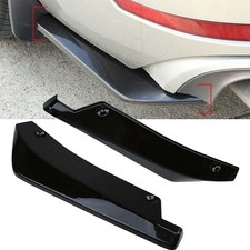 2x Gloss Black For Ford Accessories Rear Bumper Lip Diffuser Splitter Canards