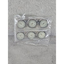 6 Pcs Watch Movement Whole Replacement Silver Tone for Crafting DIY