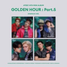 ATEEZ 14th Mini Album GOLDEN HOUR : Part.5 DIGIPACK UNIT Ver. CD Book P.Card etc