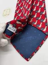 Cravate Givenchy Monsieur En Soie - Bleu Et Rouge - Occasion Très Bon état - 60,5x3,5 Pouces