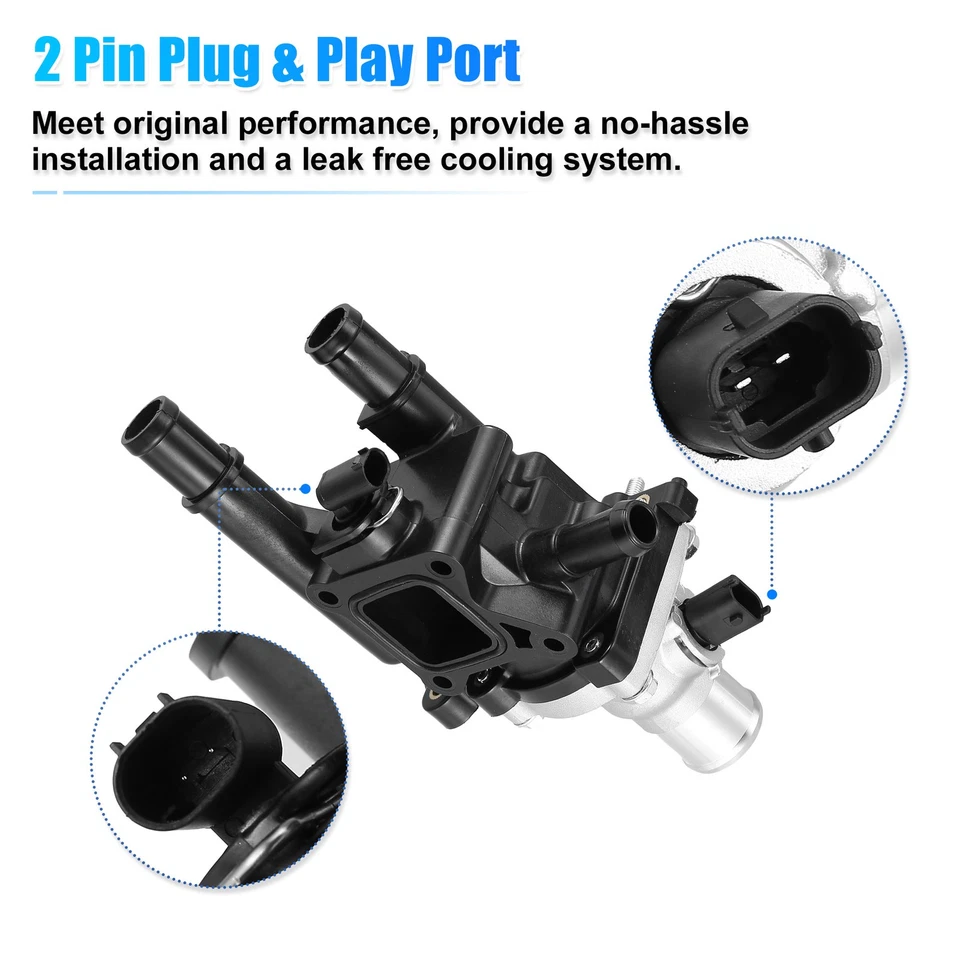 Conjunto de carcasa de termostato de refrigerante de motor apto para Chevrolet Cruze 2010-2016 Foto 4 de 4